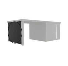 Panneau latéral pour abri de jardin avec carport, lambris verticaux, accessoire adapté pour aménagement extérieur