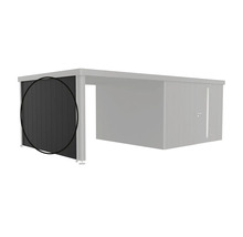 Seitenwand für Carport mit Lamellenstruktur als Sichtschutz