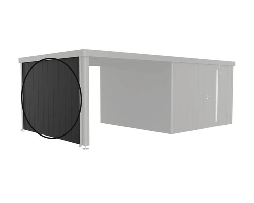 Seitenwand für Carport mit Lamellenstruktur als Sichtschutz