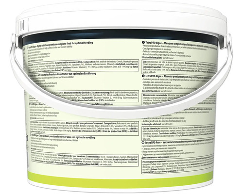 TetraPRO Algae Eimer mit hochwertigem Alleinfuttermittel für Zierfische