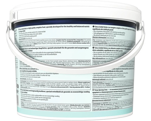 Aliment complet Tetra Cichlid Sticks pour gros cichlides en seau