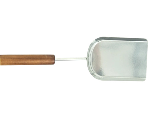 Pelle à cendres en métal avec manche en bois pour le nettoyage des cheminées et des poêles