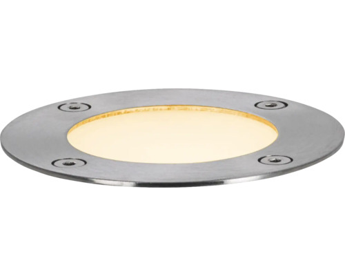 Spot encastrable de sol LED rond en acier inoxydable avec fixation par vis pour extérieur