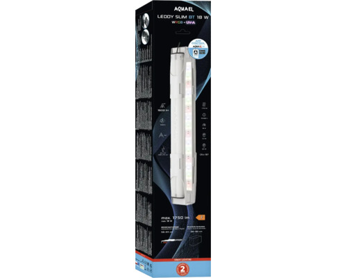Aquael Leddy Slim Bluetooth Aquarienbeleuchtung 18 Watt mit WRGB und UVA Licht in Originalverpackung