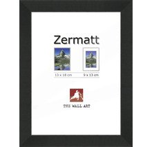 Cadre photo Zermatt pour photos aux formats 13 par 18 centimètres et 9 par 13 centimètres avec logo The Wall Art