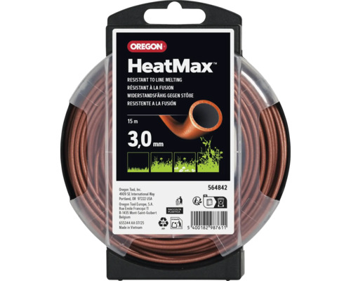 Fil de coupe Oregon HeatMax pour coupe-bordures, 3 millimètres de diamètre, 15 mètres de longueur sur bobine