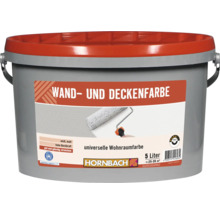 HORNBACH Wand- und Deckenfarbe, 5 Liter, matte weiße Dispersionsfarbe für den Innenbereich, hohe Deckkraft.