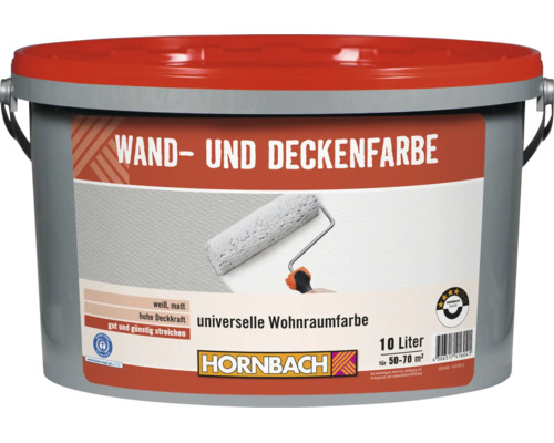 Seau de peinture murale et pour plafond Hornbach 10 litres pour interieurs mat