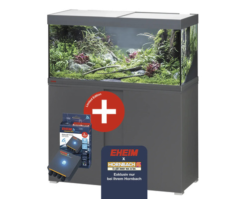 Eheim Aquarium Kombination mit Unterschrank und Eheim LED Steuerung als Hornbach Exklusiv Edition.