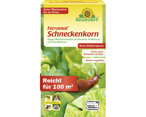 Granulés anti limaces Neudorff Ferramol pour lutter contre les limaces au jardin, suffisant pour 100 mètres carrés.