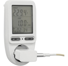 Compteur de consommation électrique numérique pour mesurer la consommation et les coûts avec écran LCD et prise électrique