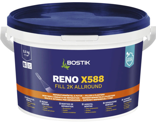 Mortier de reparation Bostik RENO X588 Fill 2K Allround en seau 2,5 kilogrammes
