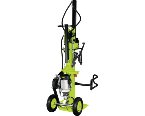 Fendeuse à bois électrique pour le jardin avec roues et moteur puissant pour fendre le bois de chauffage