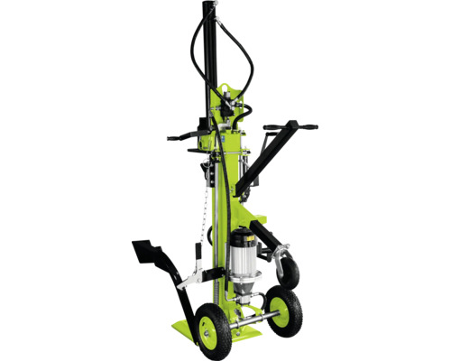 Fendeuse à bois verticale avec moteur électrique et châssis pour fendre efficacement le bois de chauffage.