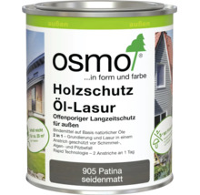 Osmo lasure huile protectrice pour bois 905 Patina satinée 2,5 litres pour extérieur avec protection longue durée contre les moisissures