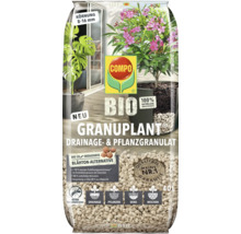 Compo Bio Granuplant Drainage und Pflanzgranulat aus Bimsstein, 40 Liter Sack mit 8 bis 16 Millimeter Körnung für Pflanzen in Töpfen.