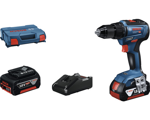 Perceuse-visseuse sans fil Bosch Professional GSR 18V-55 avec 2 batteries (4.0 Ah), chargeur et L-Case Perceuse-visseuse sans fil Bosch Professional GSR 18V-55 avec 2 batteries (4.0 Ah), chargeur et L-Case