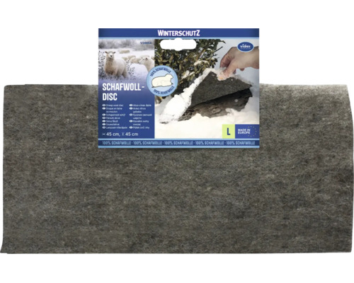Disque de protection hivernale en laine de mouton Videx taille L 45 par 45 centimètres pour la protection des plantes
