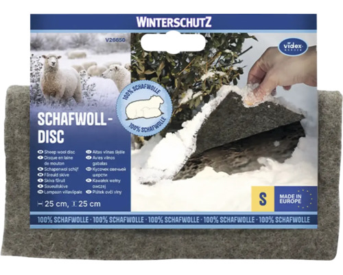 Disque en laine de mouton protection hivernale 25 centimètres de diamètre en 100 pour cent laine de mouton pour protéger les plantes du gel Videx