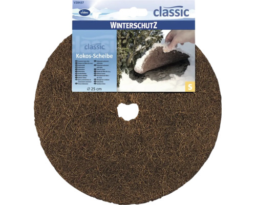 Disque de protection en fibre de coco Videx, protection hivernale pour plantes, diamètre 25 cm, taille S.
