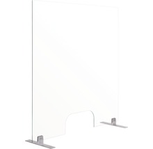 Rahmenloser Thekenaufsatz Hygieneschutz Glas 120x90 cm