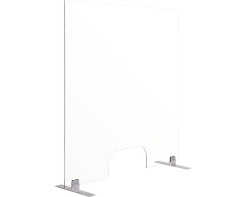 Protection hygienique de comptoir sans cadre verre 120x90 cm