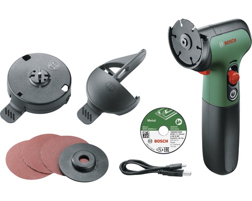 Akku-Winkelschleifer Bosch EasyCut&Grind 7,2V inkl. integriertem Akku, Ladekabel und Trennscheiben