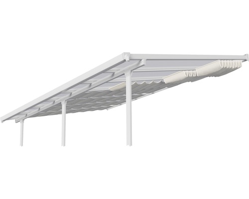 Kit d'ombrage Palram – Canopia pour toutes les toitures pour terrasse de 8,15 m Pergola autoportante avec toit en tissu pour protection solaire