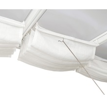 Store bateau textile avec cordon de serrage et tissu blanc