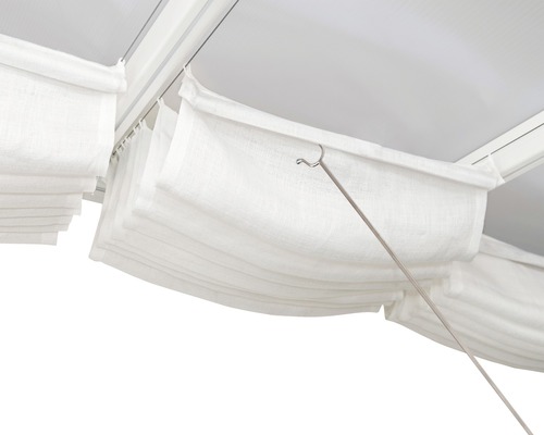 Store bateau textile avec cordon de serrage et tissu blanc