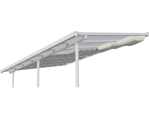 Kit d'ombrage Palram – Canopia pour toutes les toitures pour terrasse de 9,71 m Pergola de terrasse avec store rétractable