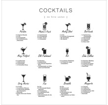 Tableau en verre Different Cocktails 20x20 cm-thumb-0