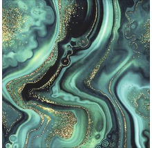 Abstrakte Kunst mit Marmorierungseffekt und goldenen Akzenten