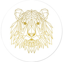 Motif géométrique de tête de tigre