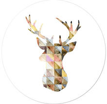 Glasbild rund Deer II Ø 20 cm
