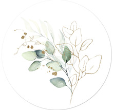 Glasbild rund Leaves II Ø 50 cm