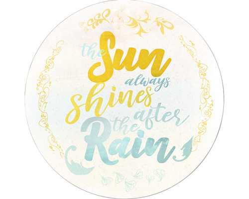 Tableau en verre rond The Sun Shines Ø 50 cm
