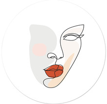 Illustration stylisée du visage d''une femme