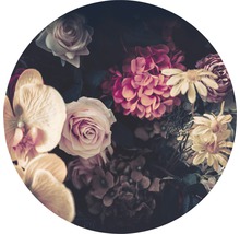 Glasbild rund Baroque Flowers II Ø 50 cm