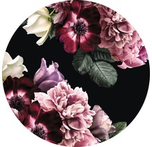 Motif floral sur un objet rond