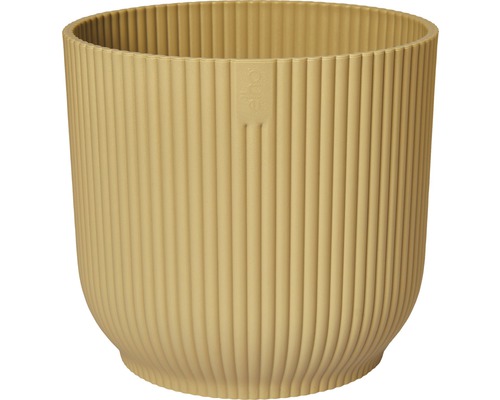Übertopf Elho Vibes fold Kunststoff Ø 18,3 cm H 16,8 cm buttergelb Gerippter Blumentopf