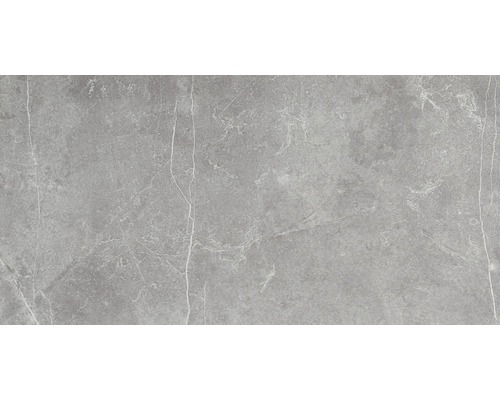 Carrelage sol et mur en grès cérame fin Discreet 60 x 120 x 0,9 cm gris poli