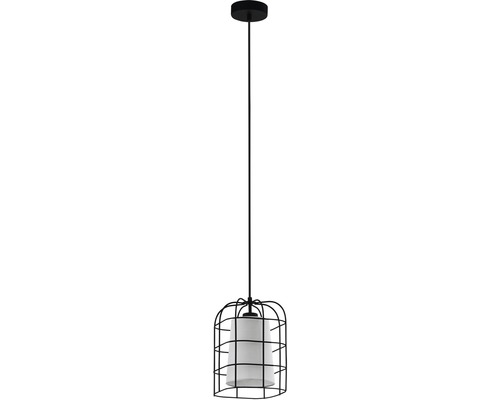 Suspension 1 ampoule hxlxL 110x20x20 cm noir/blanc