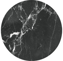 Tableau magnétique en verre noir marbre Ø 50 cm-thumb-0