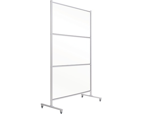 Table avec écran de protection contre la toux rectangulaire en verre acrylique