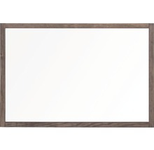 Trennwand Hygieneschutz Glas zum Befestigen am Tisch Holzrahmen rustic 120x90 cm