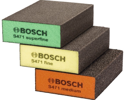 Jeu d'éponges abrasives Bosch 3 pces