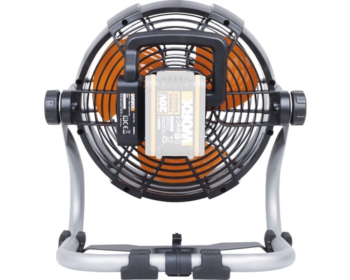 Ventilateur à batterie avec grille de protection et poignée de transport