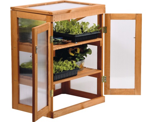 Mini serre 58 x 43 x 76 cm brun Mini serre 58 x 43 x 76 cm brun