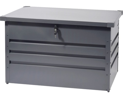 Gartentruhe dobar Valor inkl. Gasdruckfedern 300l 100 x 61 x 62 cm anthrazit Aufbewahrungsbox aus Metall mit Schloss